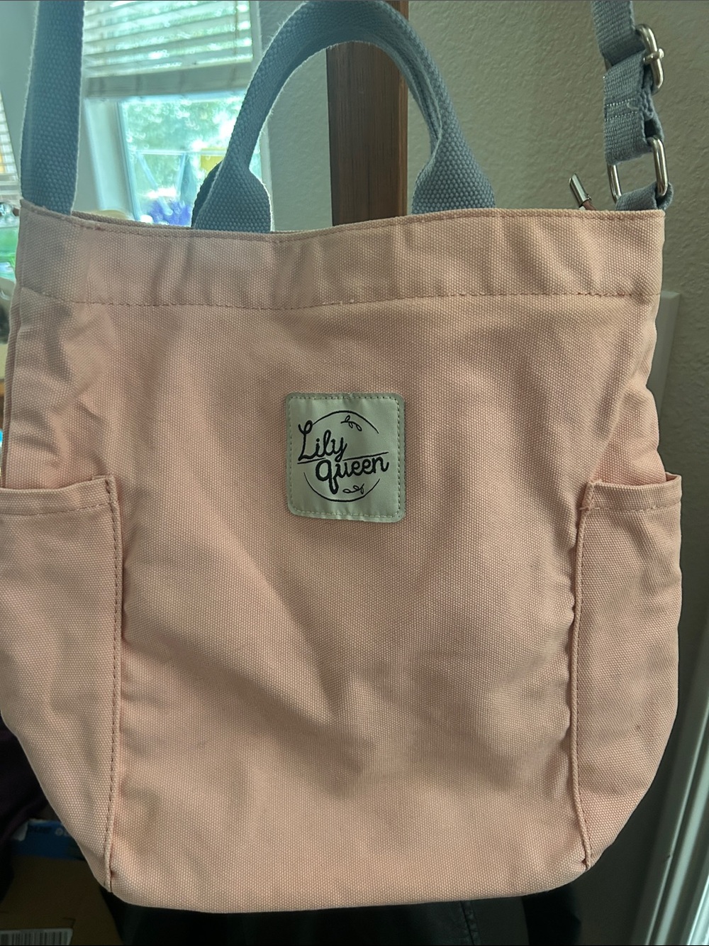Women's Pink Canvas Tote Bag